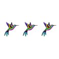 thumbnail image 2 of Wweixi Iron Hummingbird Hanging Home Decor Crafts Ornament Birds Outdoor Pink 3Set, 2 of 6