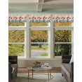 thumbnail image 2 of 4th of July Floral Curtain Valance for Windows/Living Room/Kitchen/Bathroom/Café, Short Rod Pocket Tier Curtain Window Treatment Panel Patriotic Poppy Flower Red Blue Topper Curtain 60''x18'', 2 of 6