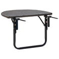 thumbnail image 3 of vidaXL Balcony Table Brown 60x60x40 cm Poly Rattan, 3 of 5