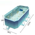 thumbnail image 2 of ManyFun Foldable Swimming Pool, Non-Inflatable for Adults and Kids, Hard Plastic, Anti-Slip, 113" x 66" x 20", 2 of 6