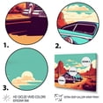 thumbnail image 3 of Designart "Nevada s Old American Car III" Retro Metal Wall Décor Set, 3 of 5