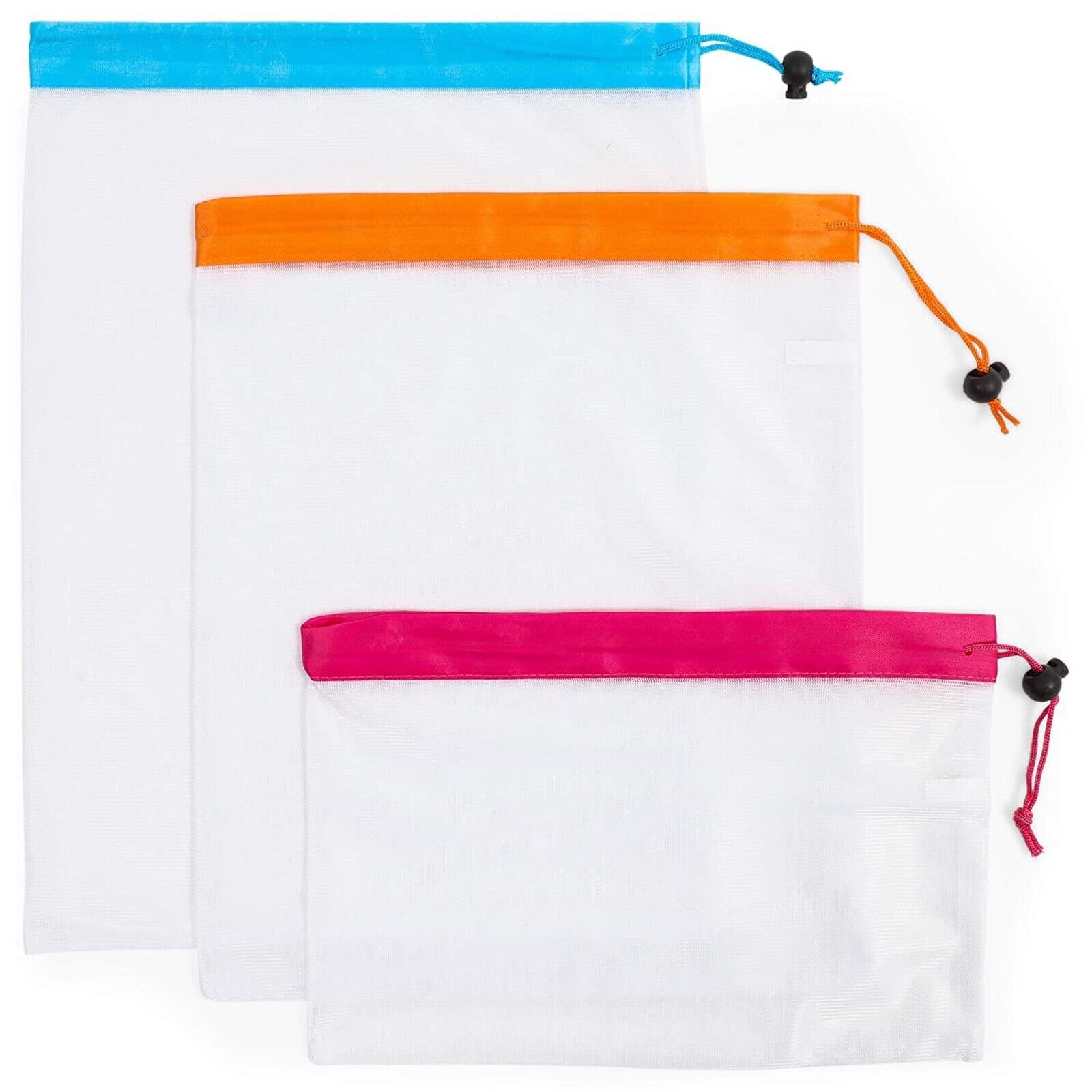 Reusable Produce Bags Washable Mesh Set of 18 Grocery, Foldable