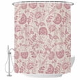 thumbnail image 2 of Abstract Spring Floral Waterproof Fabric Shower Curtain,Farmhouse Summer Botanical Waterproof Fabric Shower Curtain for Bathroom Curtains Bathtubs Hotel Shower Curtains with 12 Hooks Small 36x78in, 2 of 8