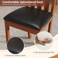 thumbnail image 6 of Giantex Mid Century Upholstered Dining Chairs, Rubber Wood Frame Kitchen Chairs,  Side Chairs for Kitchen, Brown, 6 of 9