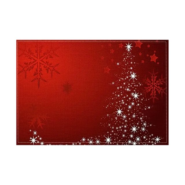 A Set Of 4 Christmas Placemats, 45X30Cm Festive Design For Dinner Table, Durable And Easy To Clean For Family Gatherings