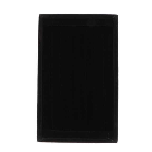 Caja de Bandeja de exhibición de tenedor organizador de terciopelo Negro Sunnimix Bandeja de terciopelo para joyería