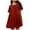 a-Red, variant on Dress for Women Summer Pleated Mini Dress Crew Neck Short Sleeve Tunic Dress with Pockets
