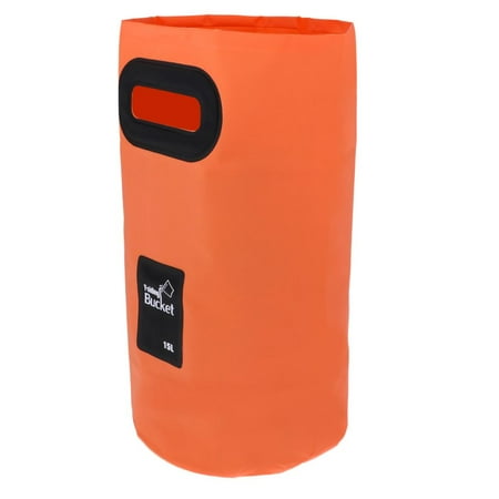 

Foldable Camping Bucket Trash Can Living Room Garbage Bin Washing Laundry - Orange