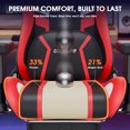 thumbnail image 6 of Douxlife Professional Waist Back Massage Gaming Chair, High Back Ergonomic Office Compute Video Game Chair, 6 of 9