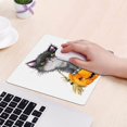 thumbnail image 5 of VeekiVeeki Pumpkin Cat Painted Graffiti FYyle Pattern Universal Waterproof Mouse Pad, Non-Slip PU Leather Gaming Desktop Mouse Pad for Computer/Laptop/Wireless/Office/Home/Game 9.4×7.9 inchFY-001, 5 of 5