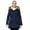 Navy, variant on Women's Windproof Winter Parka Coat Fleece Lined with Faux-Fur Hood Long Ginger XS