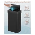 thumbnail image 3 of 16 Gallon Sensor Trash Can,Touchless Automatic Garbage Can,Brushed Stainless Steel Smart Bin,with Bag Holder,Soft Close Lid,for Kitchen,Office,RV,Bedroom,Living Room (Black, 60L), 3 of 9