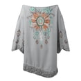 thumbnail image 5 of Women's Vintage Wilderness Loose Dress Long Sleeve Casual Grey S, 5 of 7