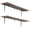 Greige and Black, variant on HOOBRO Floating Wall Shelves, 39.4 Inch Floating Shelves Set of 2, Wall Mounted Shelf Storage Shelves with Metal Brackets, for Living Room, Bedroom, Study, Bathroom, Rustic Brown BF102BJP201G1