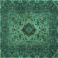 thumbnail image 1 of Ahgly Company Indoor Square Persian Turquoise Blue Traditional Area Rugs, 4' Square, 1 of 4