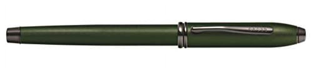 Cross Townsend Midnight Green Micro Knurled and Sandblasted Matte Black PVD w/Matte Black PVD Appointmen's Selectip Rollerball Pen