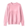 thumbnail image 4 of Edvintorg Womens Sweater Long Sleeve Loose Knit Sweaters Crew Neck Casual Pullover Top Plus Size Fashion Clothing Pink XXXL, 4 of 7
