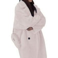 thumbnail image 4 of LOVZFMLL Vestes pour Femmes Manteau à Manches Longues en Cheveux d'Agneau Col Chaud, 4 of 5
