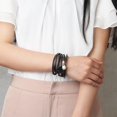 thumbnail image 3 of Pulsera de cristal borla perla jinwen para mujer Negro, 3 of 7