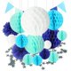 thumbnail image 2 of Juego de bolas de nido de abeja para decoración de fondo de fiesta de bodas Juego de flores de papel de nido de abeja Bola de nido de abeja, 2 of 5