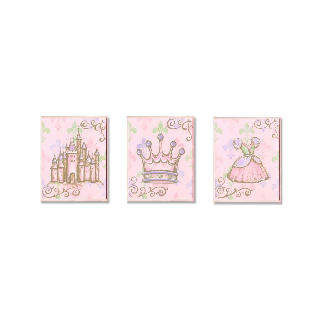 Pink Glossy Crown Resin Wall Plaque Hanging Dorm Teen Or Kids Room Wall Decor 