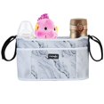 thumbnail image 2 of CM Organizador de cochecito, bolsa de pañales, paquete de accesorios para cochecito con portabebidas y bolsillos con cremallera para cochecito de bebé, carrito de compras. Se adapta a todos los cochec, 2 of 4