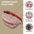 thumbnail image 5 of Fanny Pack White Christmas Folk Pattern Waist Pack Bag,Running Cross Bag,Waterproof Large Fanny Packs for Women Men for Travel Running Hiking Cycling, 5 of 6