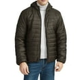 thumbnail image 2 of Vedolay Winter Coats for Men Hooded Zip Up Thickened Long Jacket Parka Coat Brown,S, 2 of 4