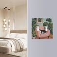 thumbnail image 4 of Yayeee Toggle Light Switch Wall Plate 2-Gang 4.56"x4.48" Decorative Outlet Cover, Pink Sleeping Cat, 4 of 7