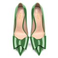 thumbnail image 4 of YDN Women Elegant Pointed Closed Toe Large Bowknot Pumps Stiletto High Heel Slip On Dressy Sandal Bridal Wedding Party Shoes Size 10.5 Green, 4 of 5