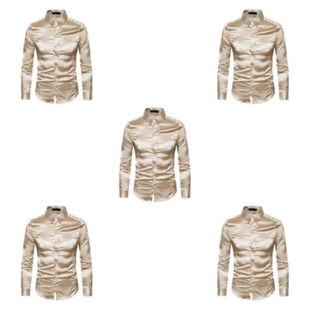 Camisa color champagne para hombre best sale