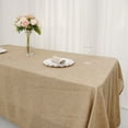 thumbnail image 2 of BalsaCircle 60" x 126" Natural Rectangular Faux Burlap Tablecloth Reception Catering, 2 of 7