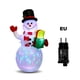 thumbnail image 4 of Bearachild Muñeco de nieve inflable de tela LED a prueba de viento decoración interior exterior fiesta en el patio adorno de Navidad con picos Kits de decoración para fiestas Enchufe de la UE, 4 of 6