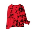 thumbnail image 5 of TFEOQRY Toddler girls pullover Long Sleeve Prints Shirts Cute Crewnecks Tops Dressy Casual Blouses Clothes Red, 5 of 6