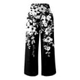 thumbnail image 3 of WILLBEST Pantalones Casuales elegantes para Mujer, Pantalones Palazzo de Cintura Alta y Pierna Ancha con Cintura Elástica y Bolsillos para Un Uso Diario Cómodo. Chica, 3 of 3