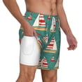 thumbnail image 2 of Balery Yachts And Buoys Mens Swim Trunks Swim Shorts for Men Quick Dry Inseam Beach Shorts with Compression Liner Pocket-Small, 2 of 9
