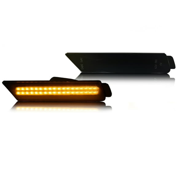 SMOKE LENS 2010-2015 Chevy Camaro LED Side Marker Light Lamp Pair