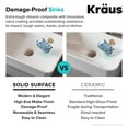 thumbnail image 6 of KRAUS Natura Square Semi-Recessed Composite Bathroom Sink with Matte Finish and Nano Coating in White, 6 of 8