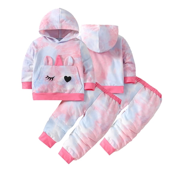 Esaierr Infant Newborn Girls Hoodie Sweatshirt Outfit Clothes Tops Pants Set Baby winter Cotton Clothes Outfit for 3M-24M