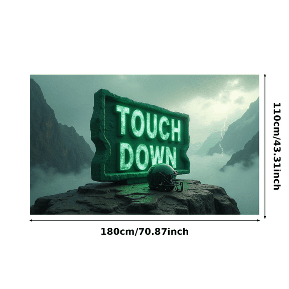 Football Themed Glowing Touch Down Banner Background Decor Party Supplies for Football Viewing Parties Tailgate Parties and Sports Themed Celebrations