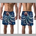 thumbnail image 3 of luoweisi Men's Beach Shorts Quick Dry Swim Trunks with Mesh Lining Octopus L, 3 of 5