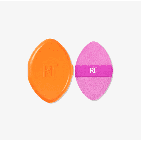 Real Techniques Miracle 2-In-1 Dual-Sided Powder Puff + Travel Case