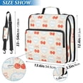 thumbnail image 3 of Haosy 3 Ring Zipper Binder with Shoulder Strap Waterproof Trapper Keeper 2 Inch D-Ring 500 Sheets Capacity, Red Cherry Blue Hearts, 3 of 8
