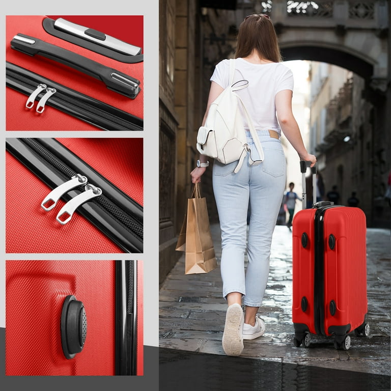 Zimtown 3 Piece Nested Spinner Suitcase Luggage Set With TSA Zimtown 3 Piece Nested Spinner Suitcase Luggage Set With TSA