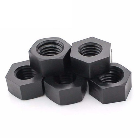 100pcs M3 Hex Threaded Nut (Black Nylon)