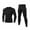 Black, variant on Men's Sports Running Set, Compression Shirt Pants Skin-Tight Long Sleeves Quick Dry Fitness Tracksuit Gym Suits for Men Work Set Black XS