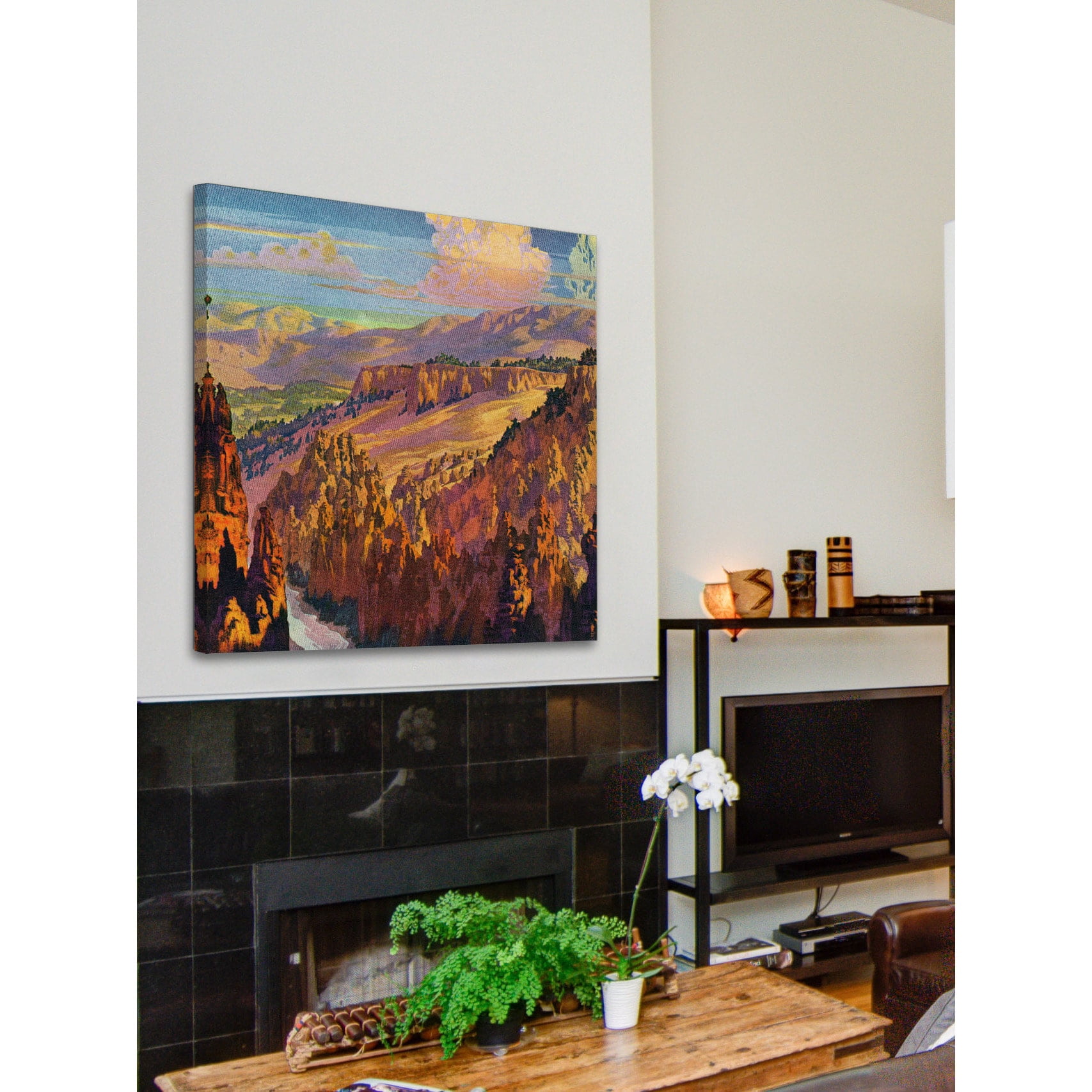 "Grand Canyon" Painting Print on Wrapped Canvas