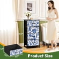 thumbnail image 2 of 4 Drawer Vertical Storage Dresser Spring magic floral Blue white Toile de Jouy vintage with Wood Top Fabric Pull Drawers, 2 of 8