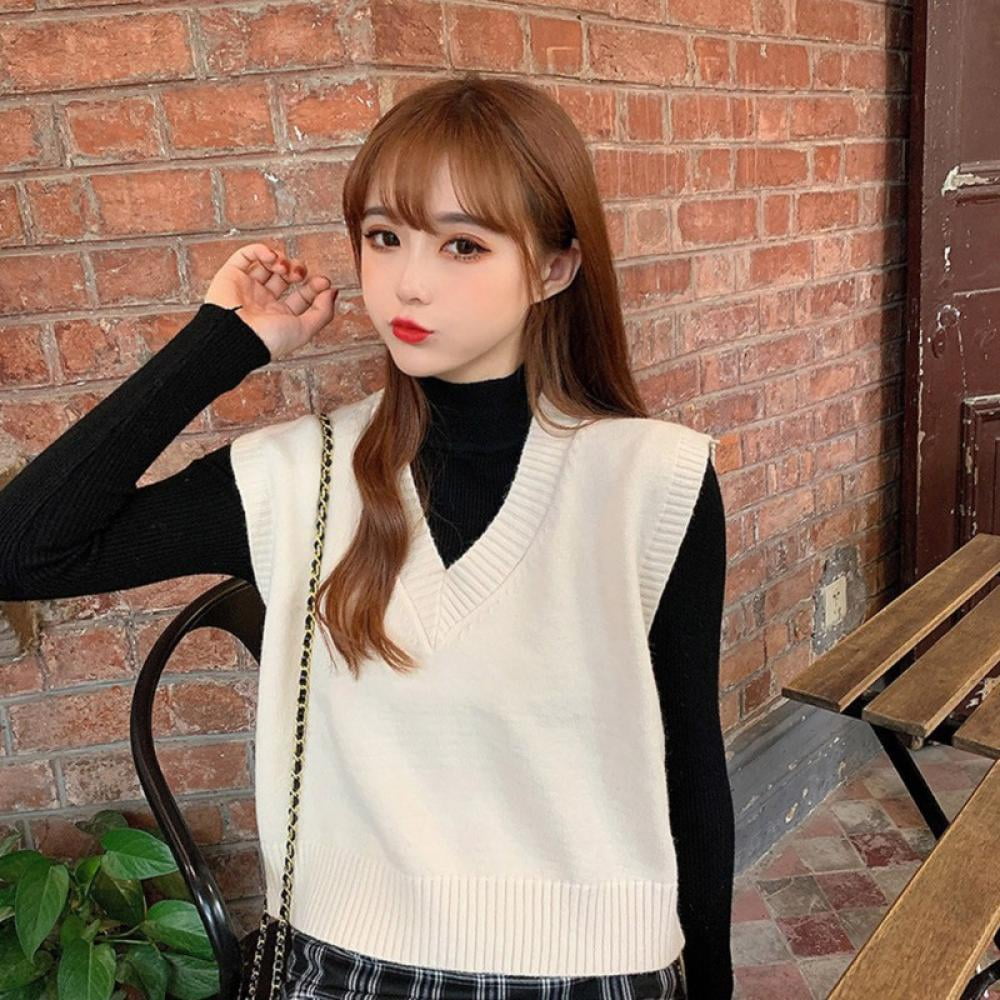 Womens Clothing Jumpers and knitwear Sleeveless jumpers YAN13 Synthetic Mix V-neck Knit Vest 