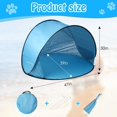 thumbnail image 2 of Carpa de playa para perros MitoBele, extra grande, 47 x 39 x 30 cm, color azul, 2 of 7